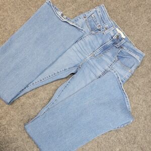 Levis 726 Jeans Womens 27x32 Flare Leg Ankle Slit Y2K Boho Indie Fairy Festival